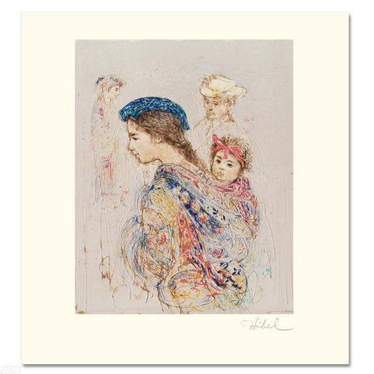 Guatemalan Mother and Baby Limited Edition Lithograph by Edna Hibel (1917-2014), Numbered and Hand Signed with Certificate of Authenticity.