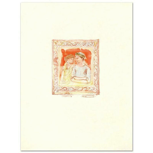 Romance Limited Edition Lithograph by Edna Hibel (1917-2014), Numbered and Hand Signed with Certificate of Authenticity.