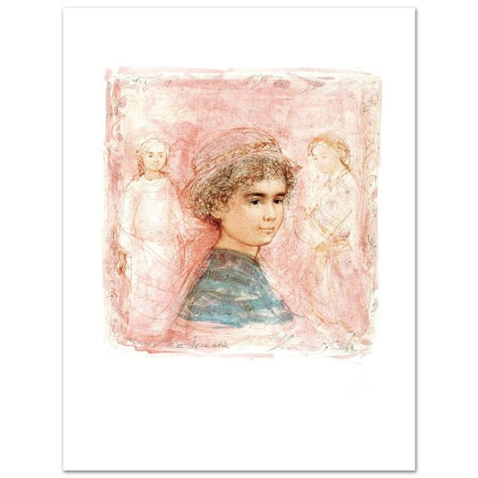 Matthew Limited Edition Lithograph by Edna Hibel (1917-2014), Numbered and Hand Signed with Certificate of Authenticity.