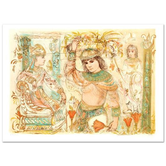 Aida Limited Edition Lithograph (38" x 27") by Edna Hibel (1917-2014), Numbered and Hand Signed with Certificate of Authenticity.