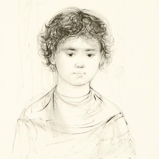 Edna Hibel (1917-2014), "Henri" Limited Edition Lithograph, Numbered and Hand Signed with Certificate of Authenticity.