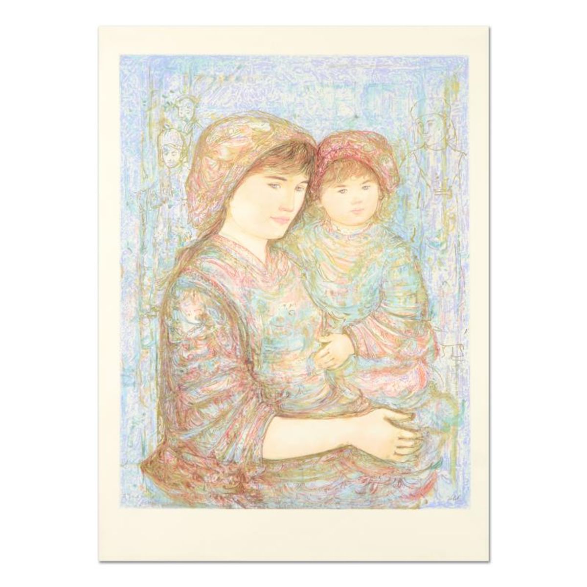 Edna Hibel (1917-2014), "Naomi" Limited Edition Lithograph, Numbered and Hand Signed with Certificate of Authenticity.