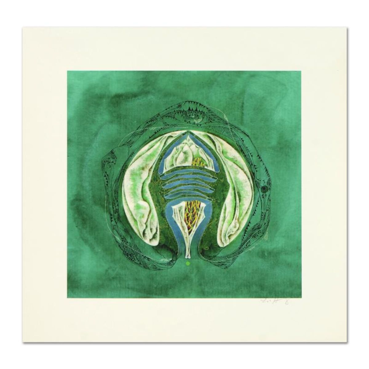Lu Hong "Mudra Uttarabodhi, Epiphany" Hand Signed Limited Edition Giclee with Letter of Authenticity.