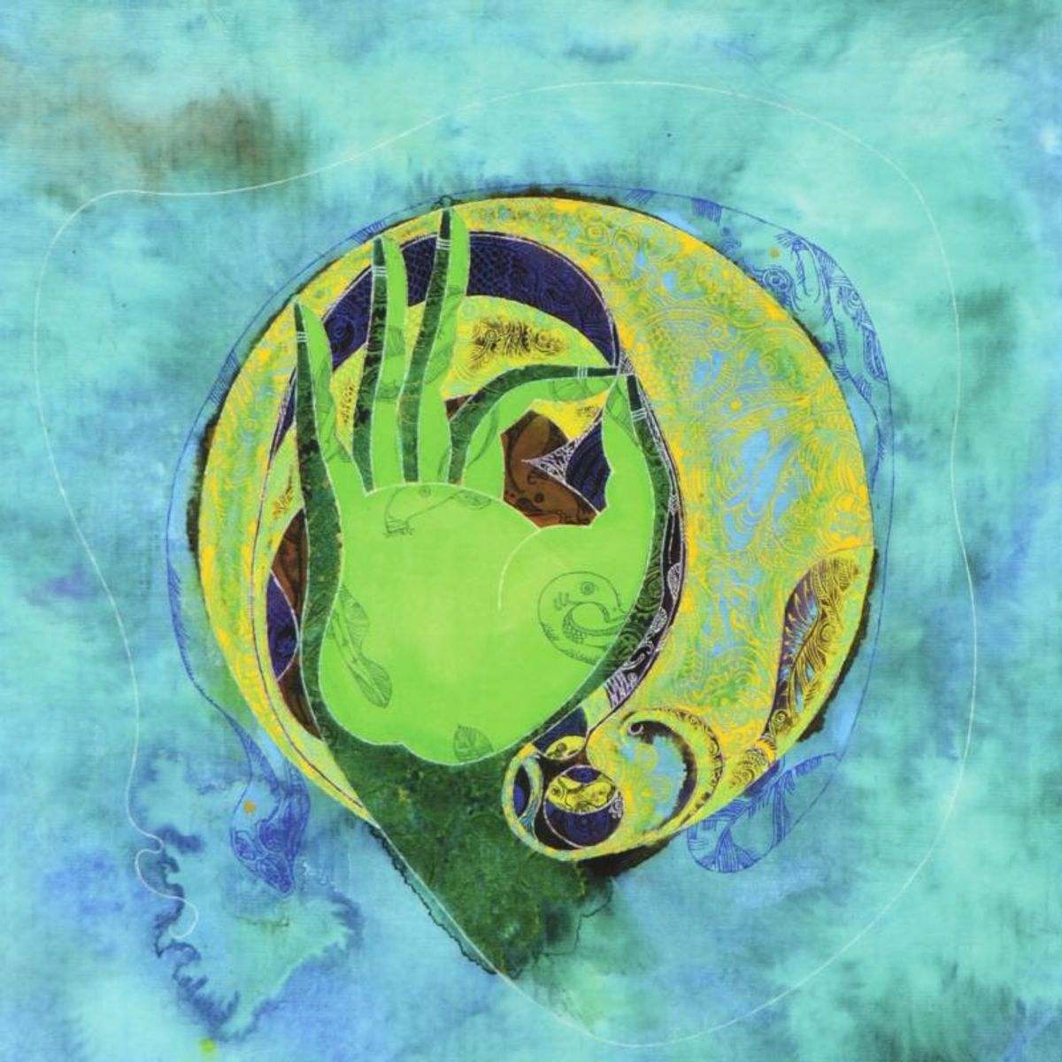 Lu Hong "Mudra Vitarka, Augment" Hand Signed Limited Edition Giclee with Letter of Authenticity.