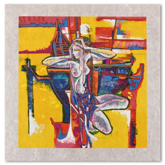 Lu Hong, "Passion of Summer" Limited Edition Serigraph on Rice Paper, Numbered and Hand Signed with Letter of Authenticity