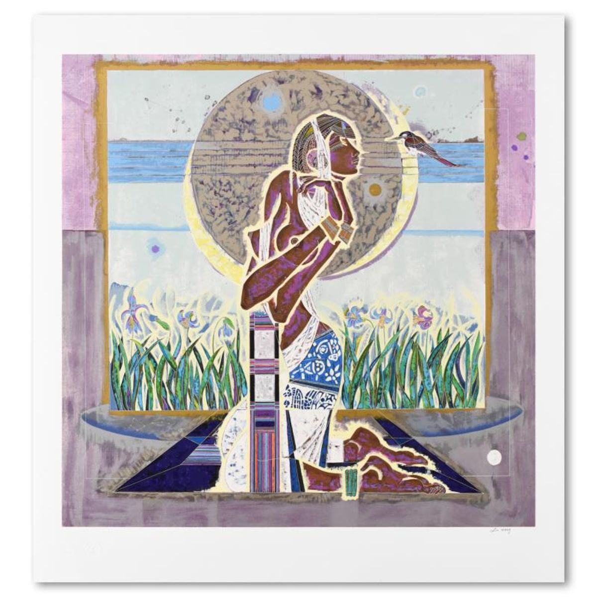 Lu Hong, "June Bride" Limited Edition Serigraph, Numbered and Hand Signed with Letter of Authenticity
