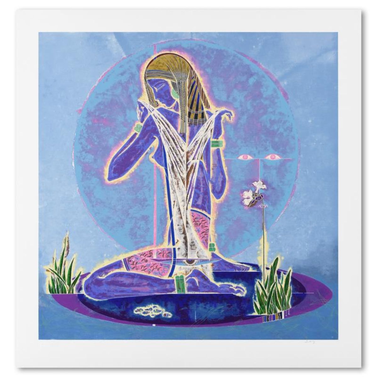 Lu Hong, "Adolescence" Limited Edition Serigraph on Paper, Numbered and Hand Signed with Letter of Authenticity