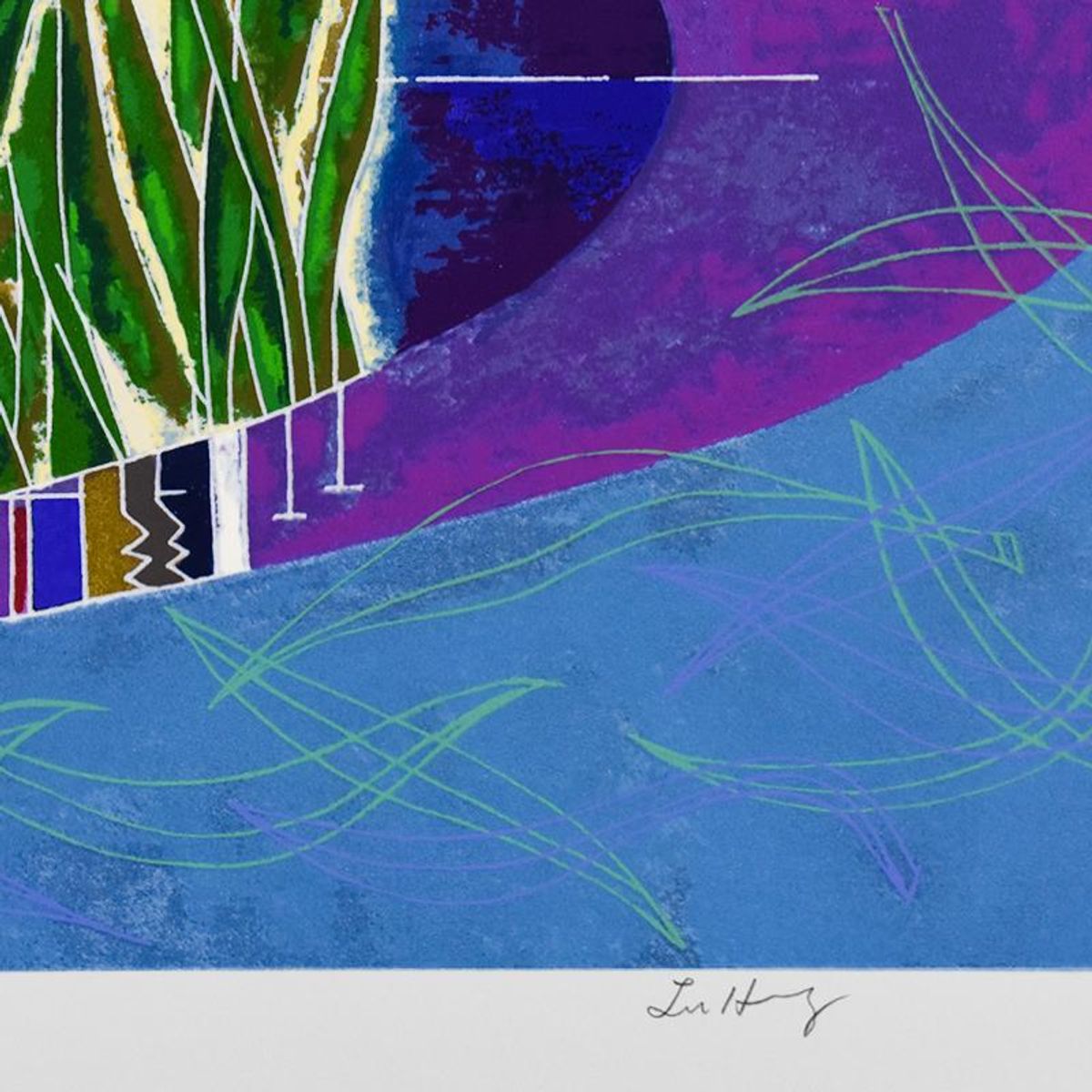 Lu Hong, "Adolescence" Limited Edition Serigraph on Paper, Numbered and Hand Signed with Letter of Authenticity