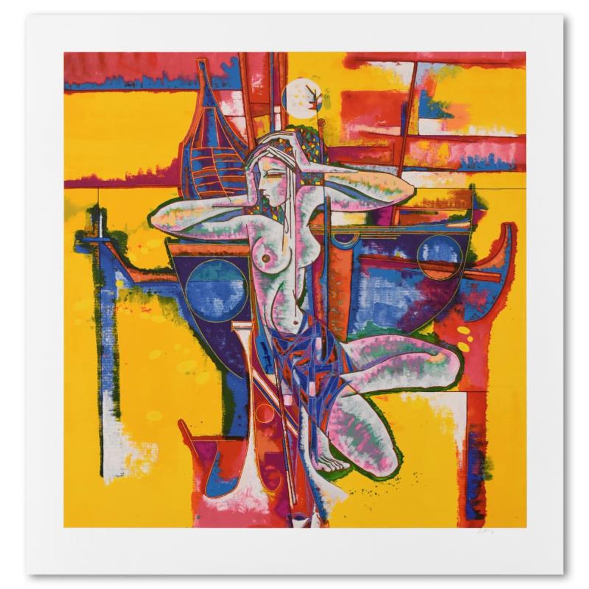Lu Hong, "Passion of Summer" Limited Edition Serigraph, Numbered and Hand Signed with Letter of Authenticity
