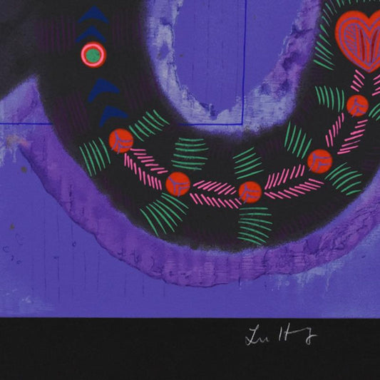 Lu Hong, "Kitty Camp Romance (Black)" Limited Edition Serigraph, Numbered and Hand Signed with Letter of Authenticity