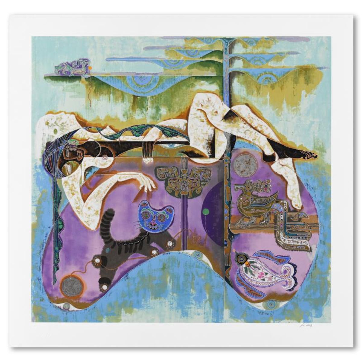 Lu Hong, "Magic" Limited Edition Serigraph, Numbered and Hand Signed with Letter of Authenticity