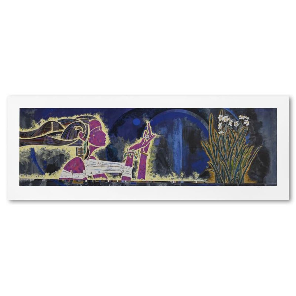 Lu Hong, "Spring Sensation" Limited Edition Serigraph (57" x 21.5"), Numbered and Hand Signed with Letter of Authenticity