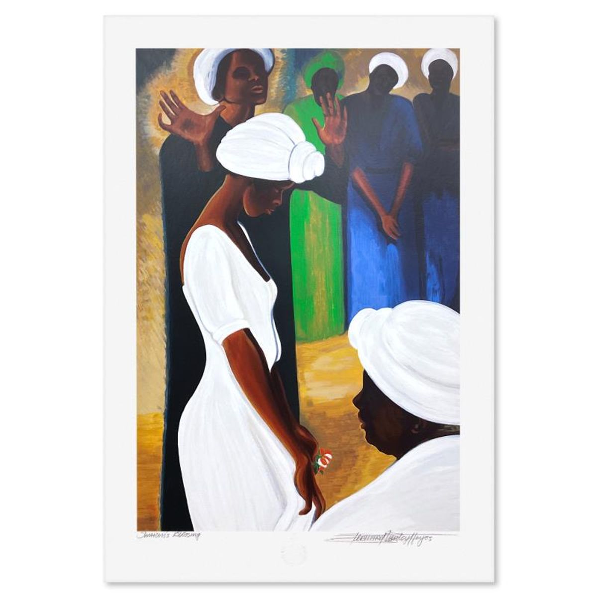 Bernard Hoyes, "Sharon's Blessing" Limited Edition Printer's Proof Serigraph, Numbered and Hand Signed with Letter of Authenticity