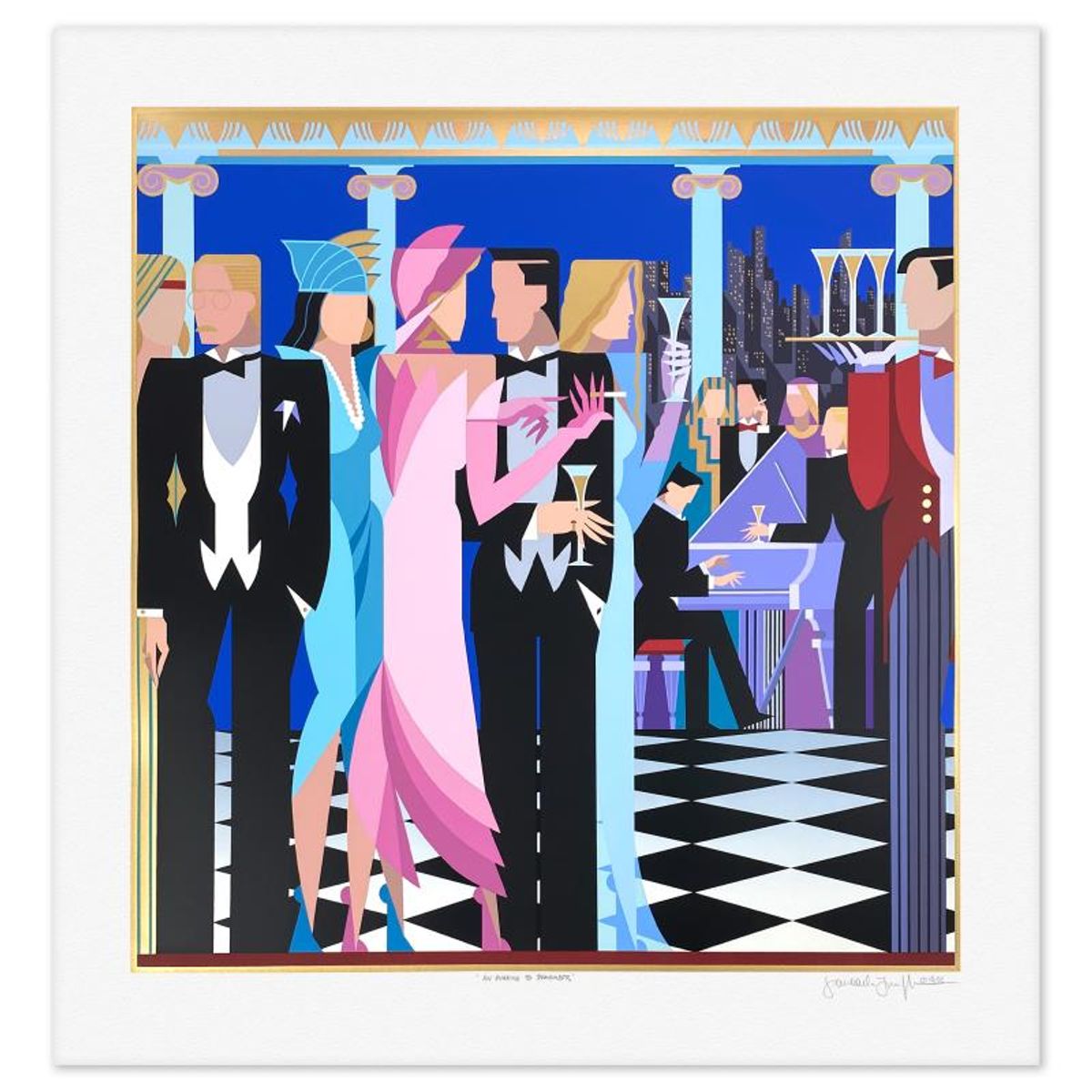 Giancarlo Impiglia, "An Evening To Remember" Limited Edition Serigraph, Numbered and Hand Signed with Letter of Authenticity