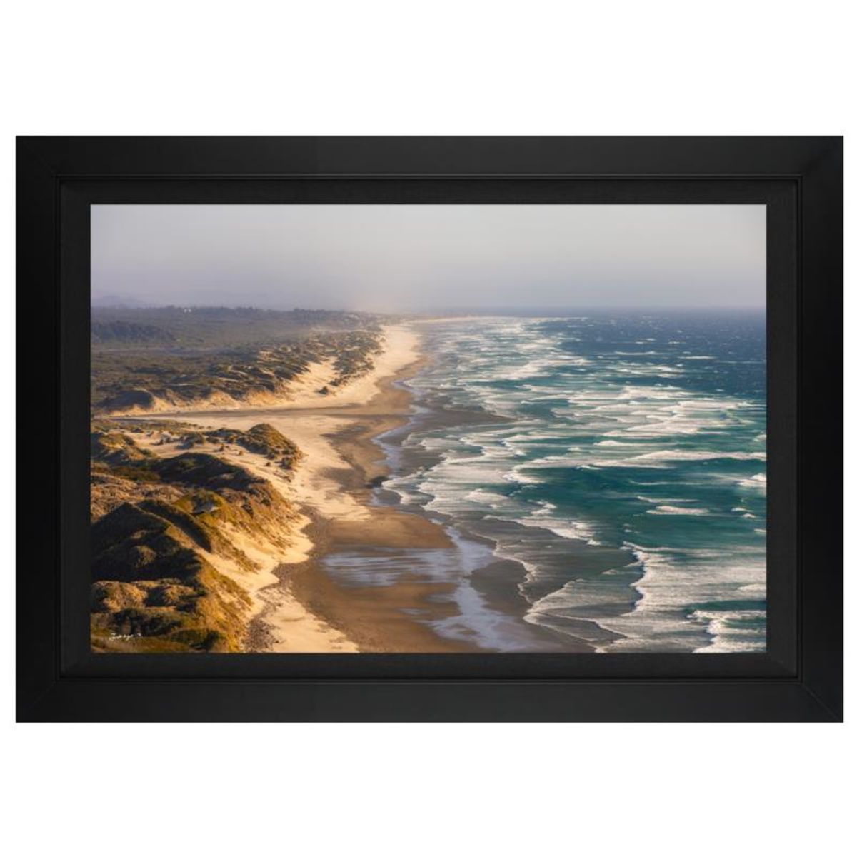 Jongas, "Land vs Sea" Framed Limited Edition on Canvas, Numbered and Hand Signed with Letter of Authenticity.