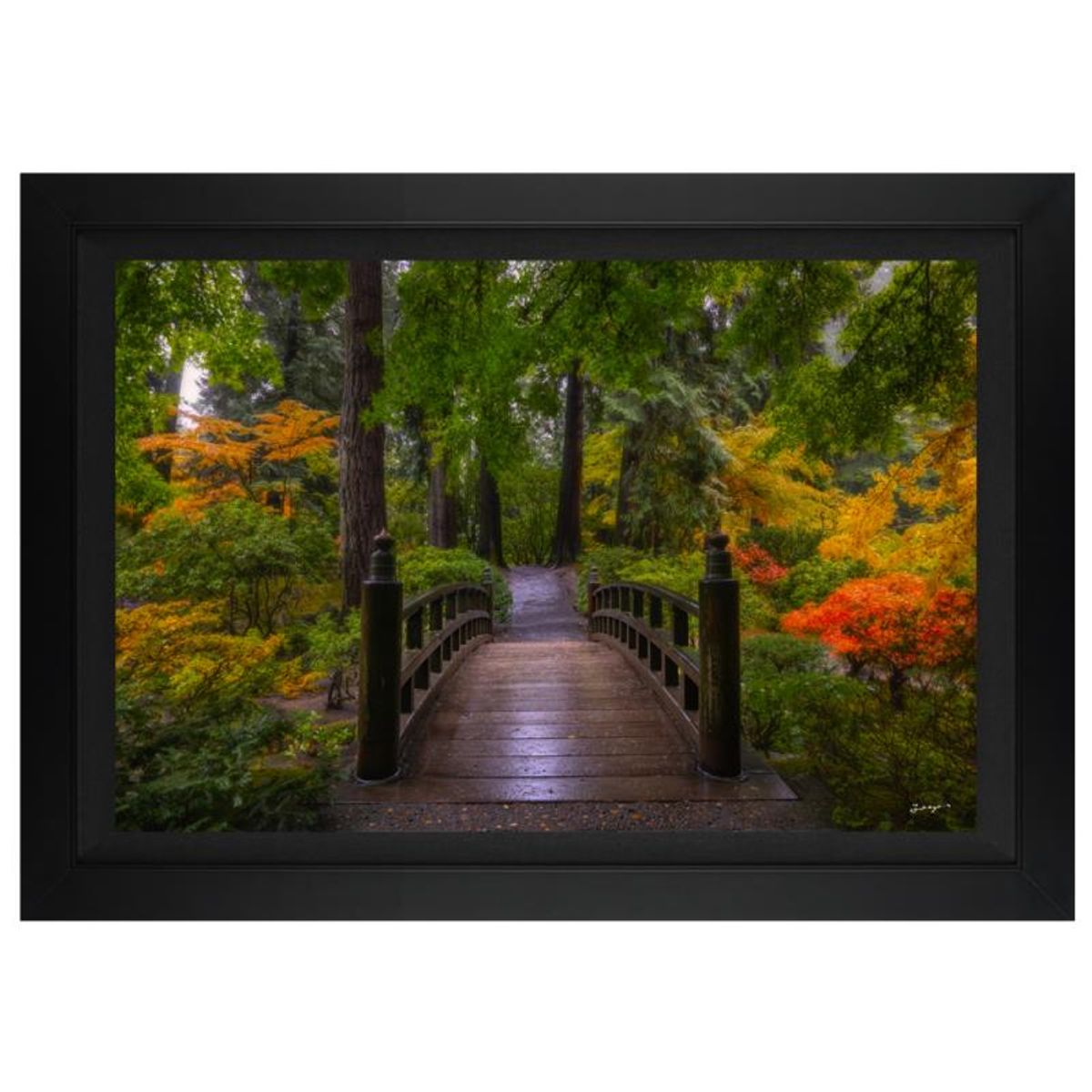 Jongas, "Memory Lane" Framed Limited Edition on Canvas, Numbered and Hand Signed with Letter of Authenticity.