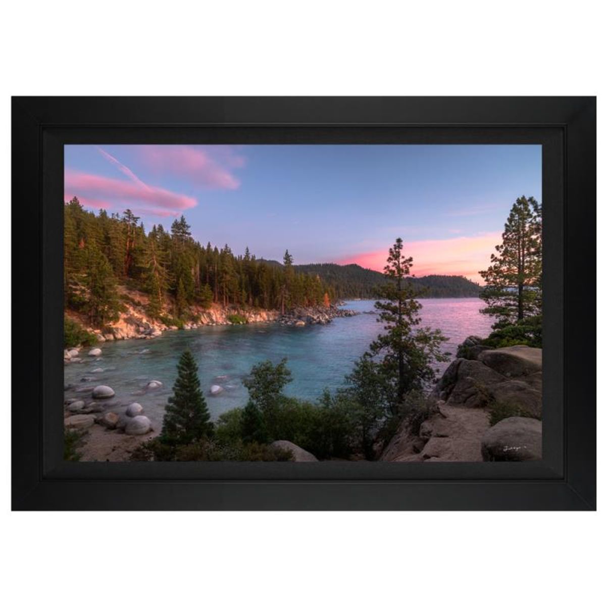 Jongas, "Secret Cove" Framed Limited Edition on Canvas, Numbered and Hand Signed with Letter of Authenticity.