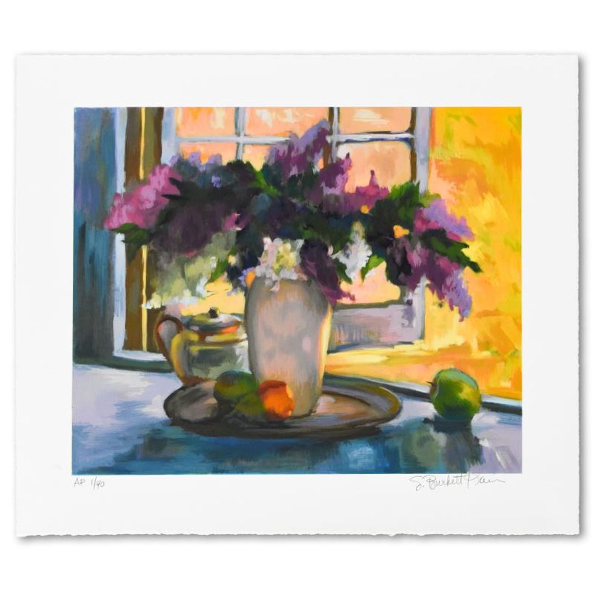 S. Burkett Kaiser, "Breezy Lilacs" Limited Edition, Numbered and Hand Signed with Letter of Authenticity.