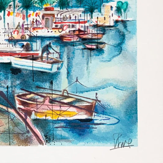 Shmuel Katz (1926-2010), "Tiberias" Limited Edition Serigraph, Numbered and Hand Signed with Letter of Authenticity.