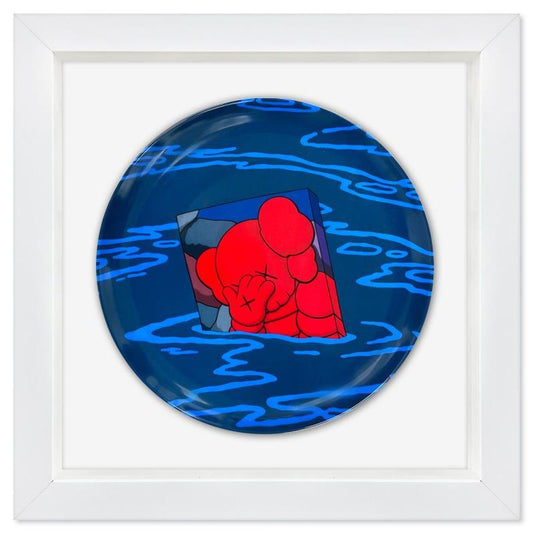 KAWS, "Hours, Nights, Weeks, Months" Framed Limited Edition Fine Bone China Plate.