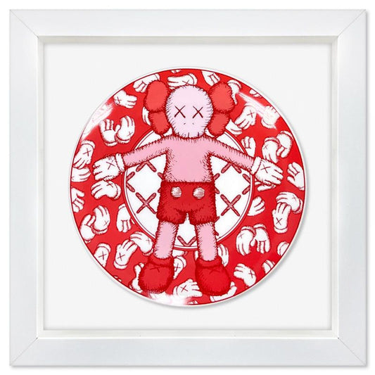 KAWS, Framed Porcelain Plate.