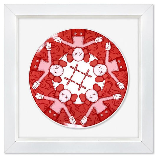KAWS, Framed Porcelain Plate.