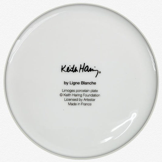 Keith Haring (1958-1990), "Pattern" Framed Limoges Porcelain Plate.