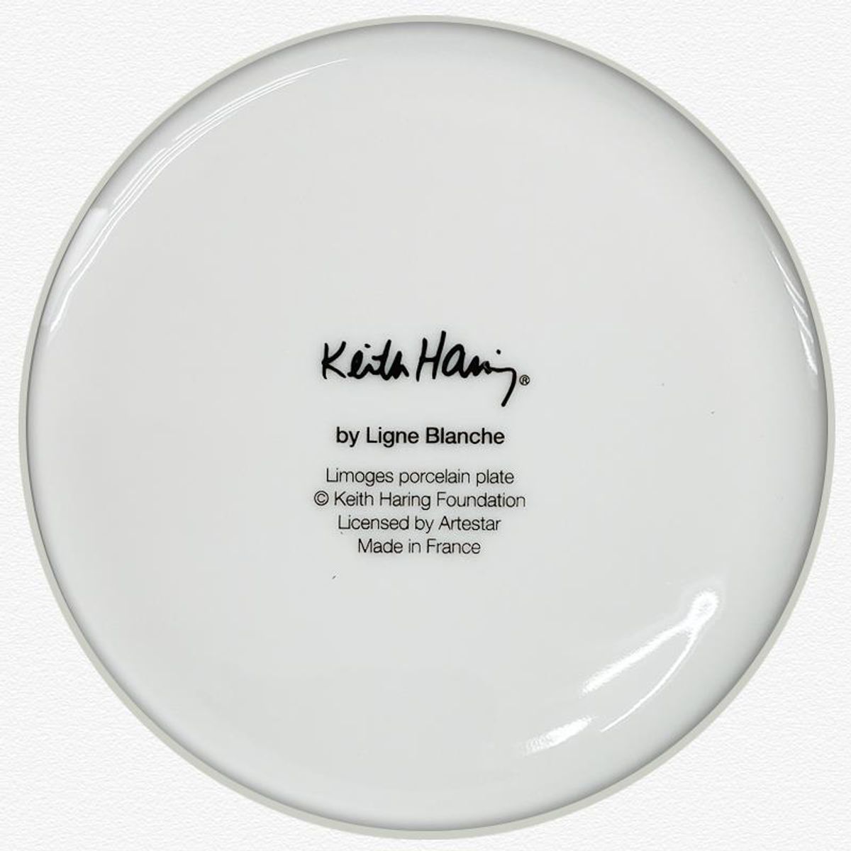 Keith Haring (1958-1990), "Pattern" Framed Limoges Porcelain Plate.