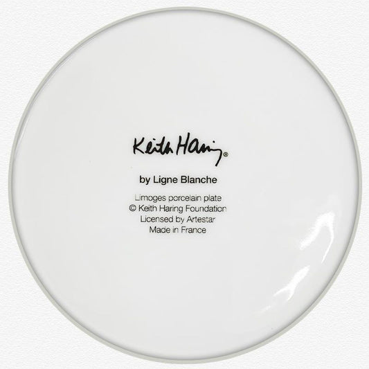 Keith Haring (1958-1990), "Man-Dog" Framed Limoges Porcelain Plate.