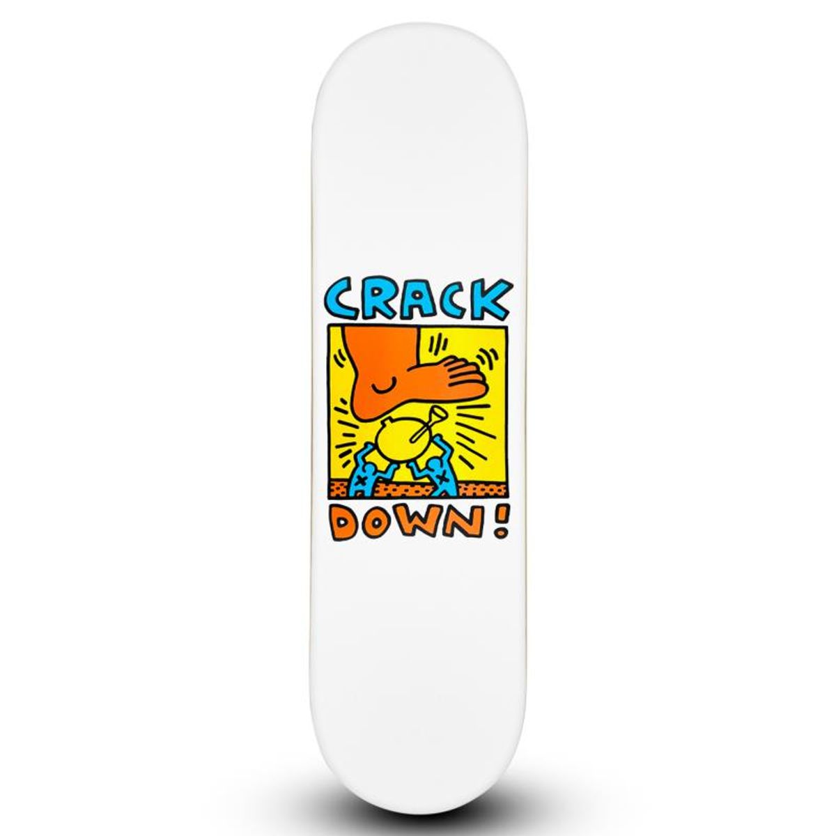 Keith Haring (1958-1990), "Crack Down" Skateboard, Plate Signed with Letter of Authenticity.