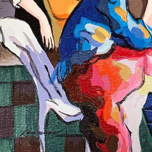 Michael Kerman, "Conversation" Hand Signed Limited Edition Serigraph on Paper with Letter of Authenticity.