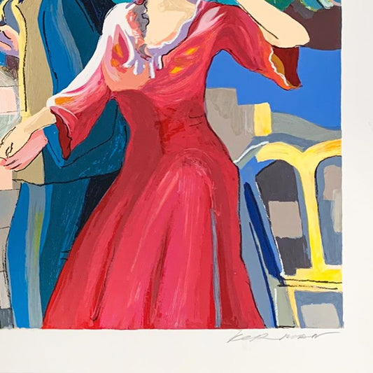 Michael Kerman, "Late Arrival" Hand Signed Limited Edition Serigraph on Paper with Letter of Authenticity.