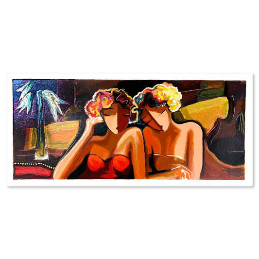 Michael Kerzner, "Sisters" Hand Signed Limited Edition Serigraph on Paper with Letter of Authenticity.