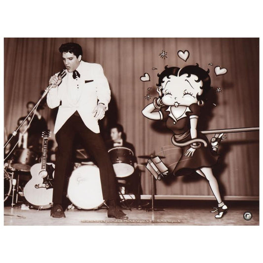 Starstruck Betty (with Elvis) Limited Edition Lithograph from King Features Syndicate, Inc., Numbered with COA.