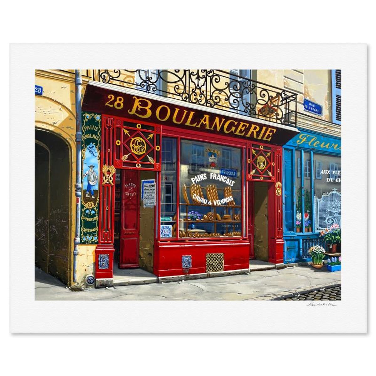 Liudmila Kondakova, "28 Boulangerie" Limited Edition Serigraph, Numbered and Hand Signed with Certificate of Authenticity
