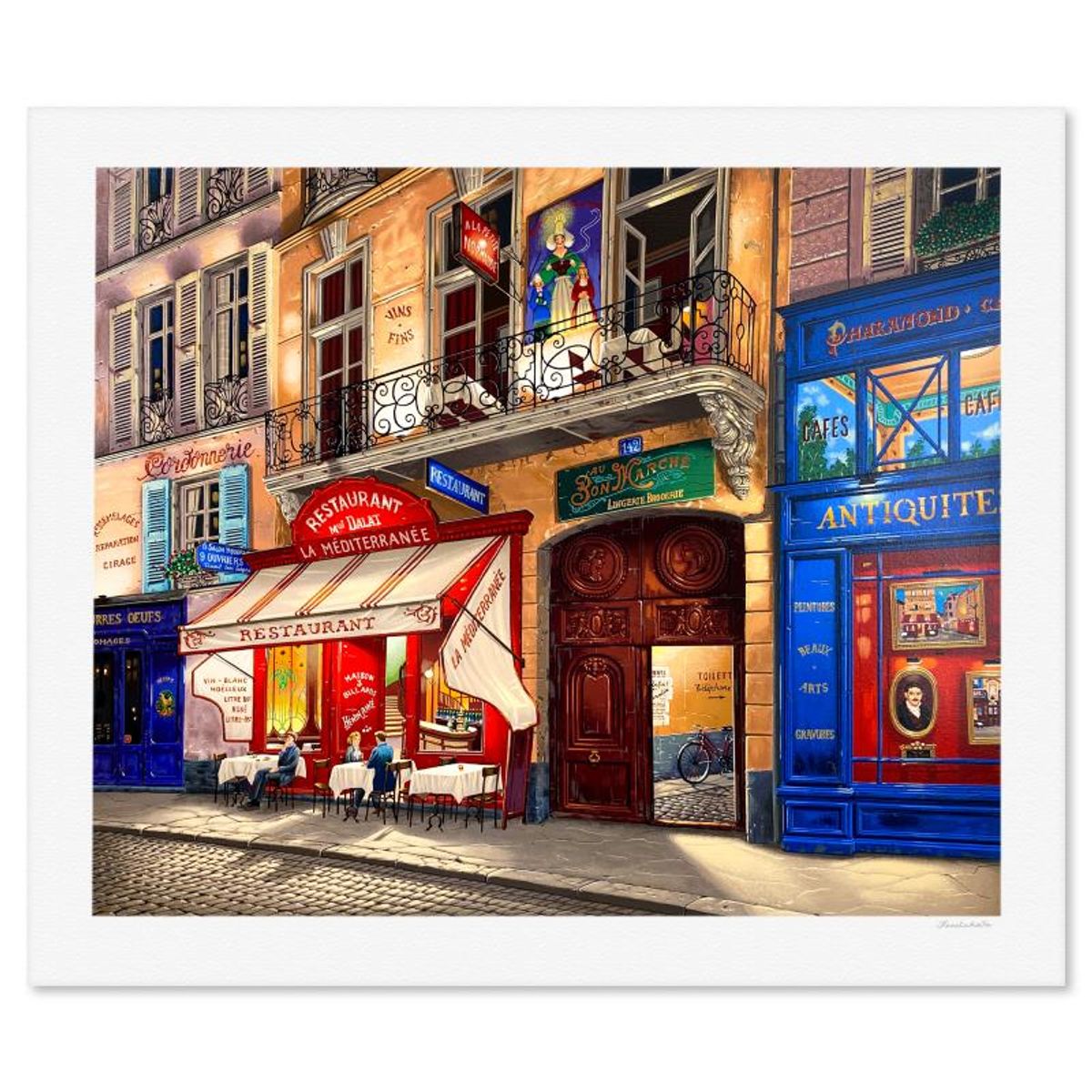 Liudmila Kondakova, "Au Bon Marche" Limited Edition Serigraph, Numbered and Hand Signed with Certificate of Authenticity