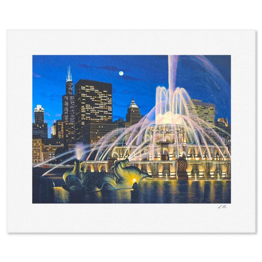 Liudmila Kondakova, "Buckingham Fountain" Limited Edition Lithograph, Numbered and Hand Signed with Certificate of Authenticity