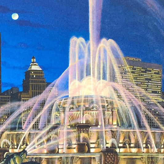 Liudmila Kondakova, "Buckingham Fountain" Limited Edition Lithograph, Numbered and Hand Signed with Certificate of Authenticity