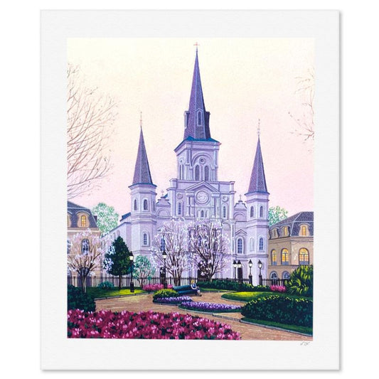 Liudmila Kondakova, "Dawn in Jackson Square" Limited Edition Lithograph, Numbered and Hand Signed with Certificate of Authenticity