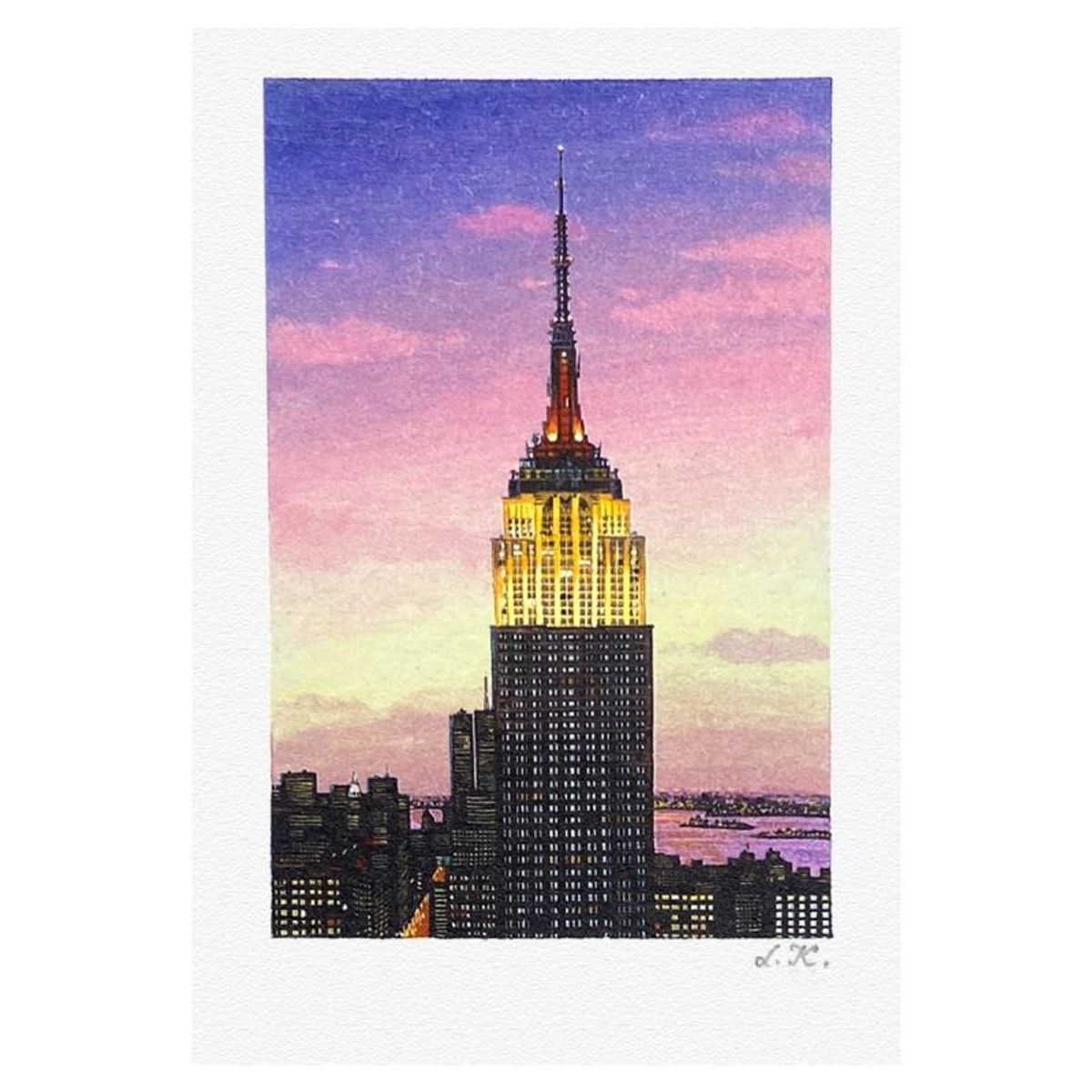 Liudmila Kondakova, "Empire State Building" Limited Edition Lithograph, Numbered and Hand Signed with Letter of Authenticity