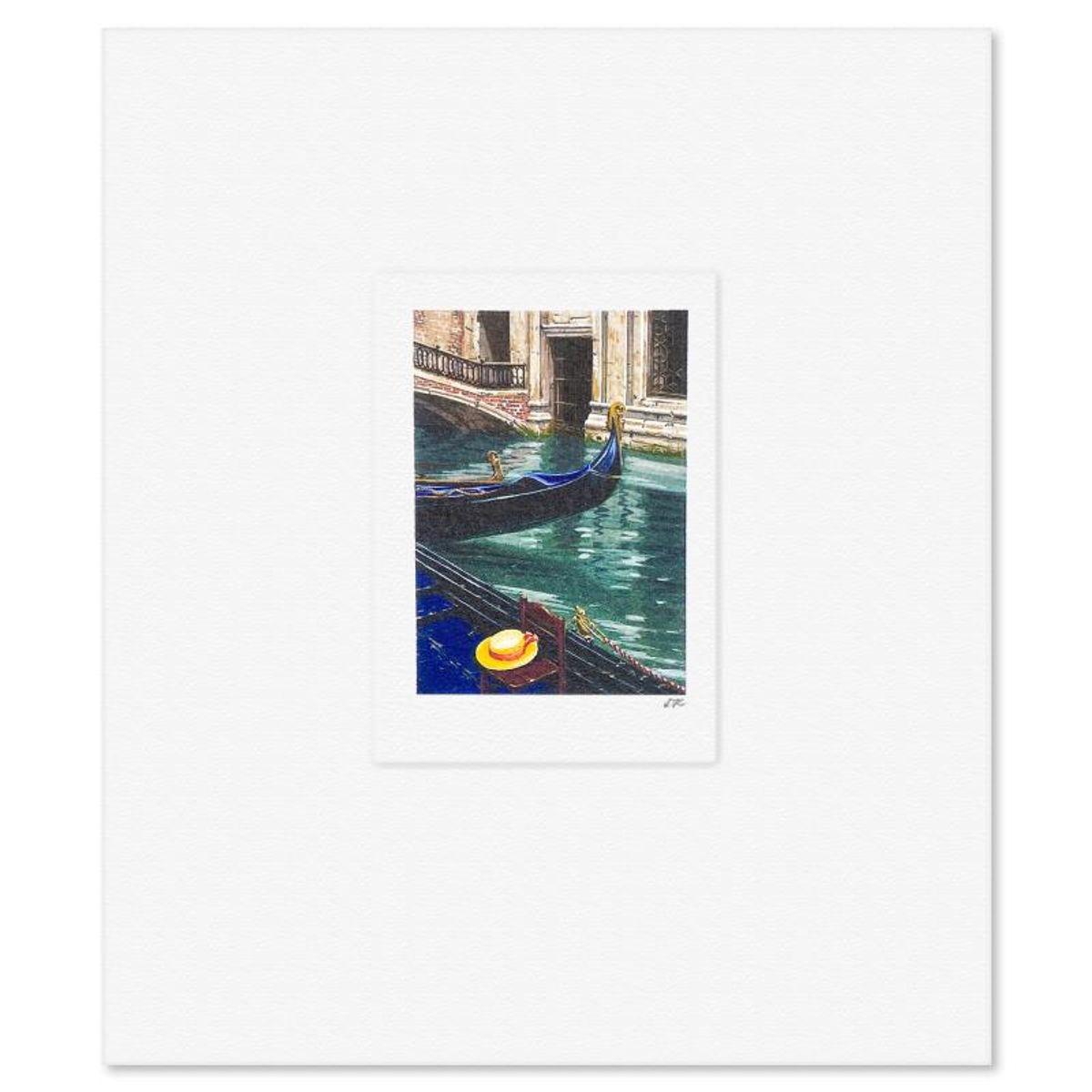 Liudmila Kondakova, "Gondola at Rest" Limited Edition Lithograph, Numbered and Hand Signed with Letter of Authenticity