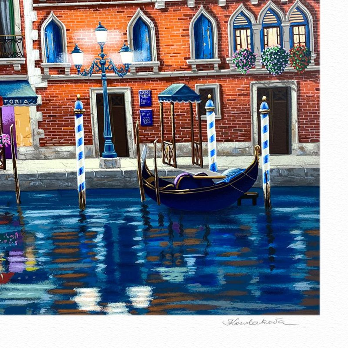 Liudmila Kondakova, "Hotel Rialto" Limited Edition Serigraph, Numbered and Hand Signed with Certificate of Authenticity