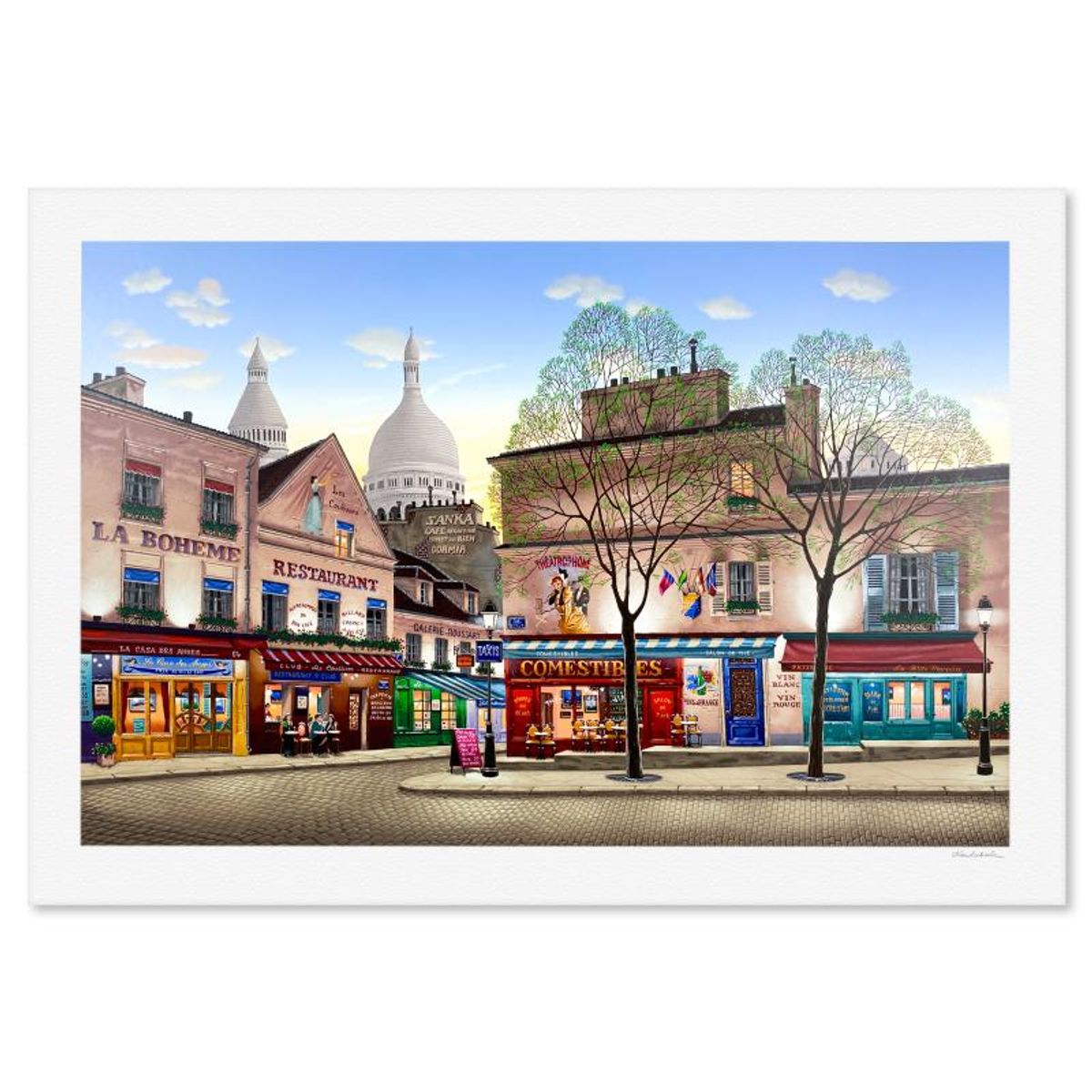 Liudmila Kondakova, "La Boheme" Limited Edition Serigraph, Numbered and Hand Signed with Certificate of Authenticity
