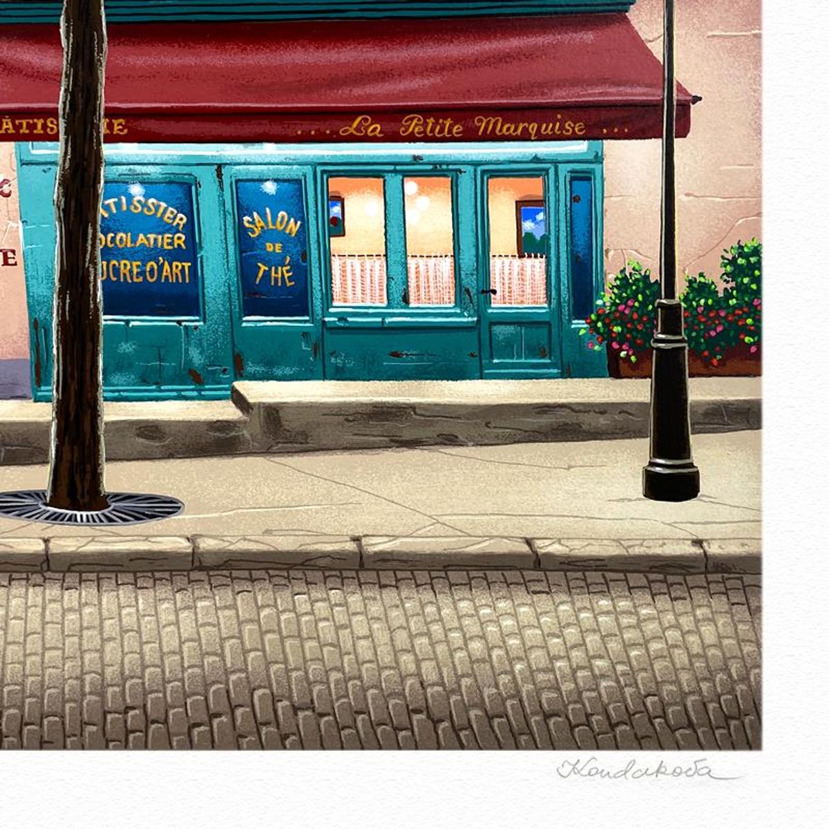 Liudmila Kondakova, "La Boheme" Limited Edition Serigraph, Numbered and Hand Signed with Certificate of Authenticity