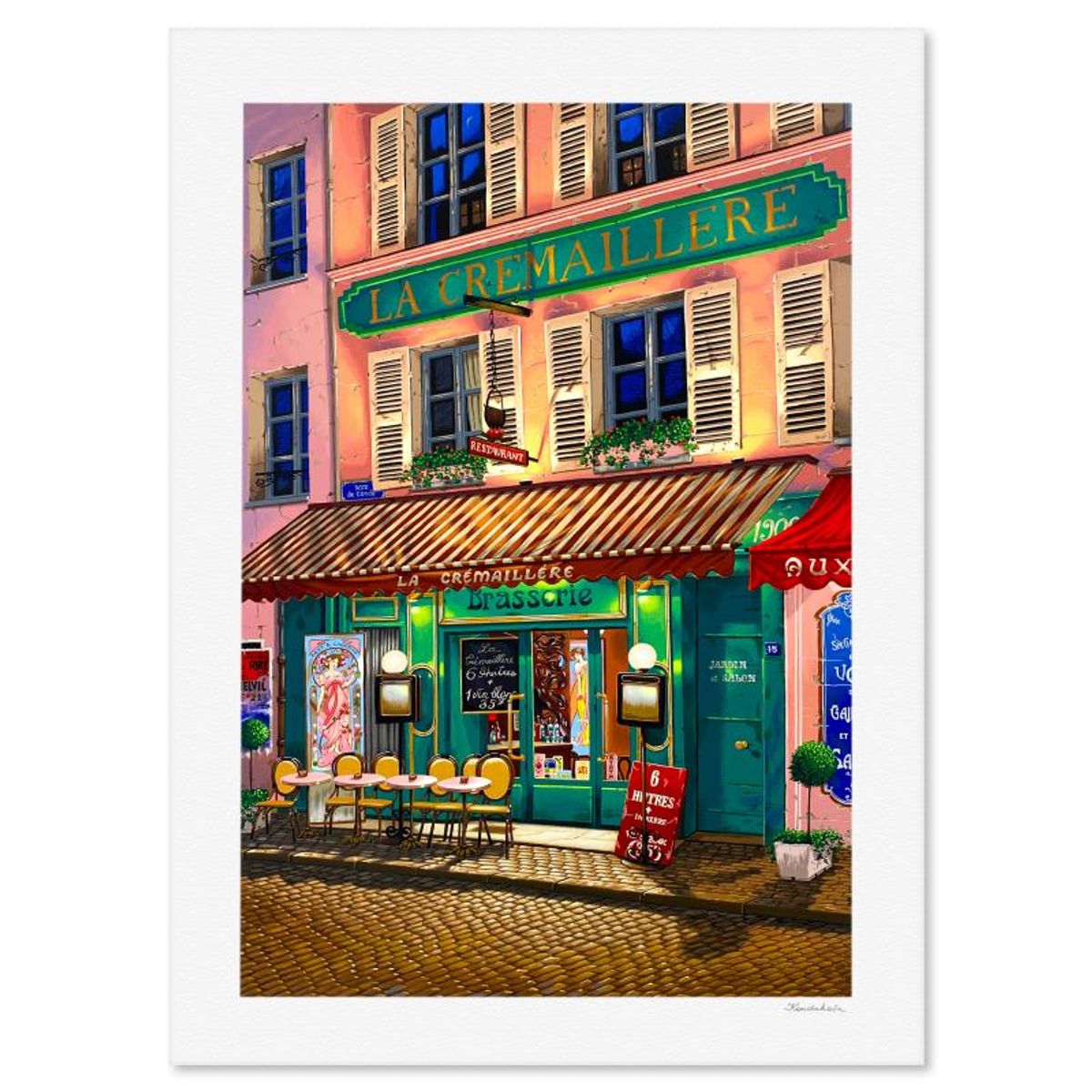 Liudmila Kondakova, "La Cremaillere (Paris Days and Nights)" Limited Edition Serigraph, Numbered and Hand Signed with Letter of Authenticity