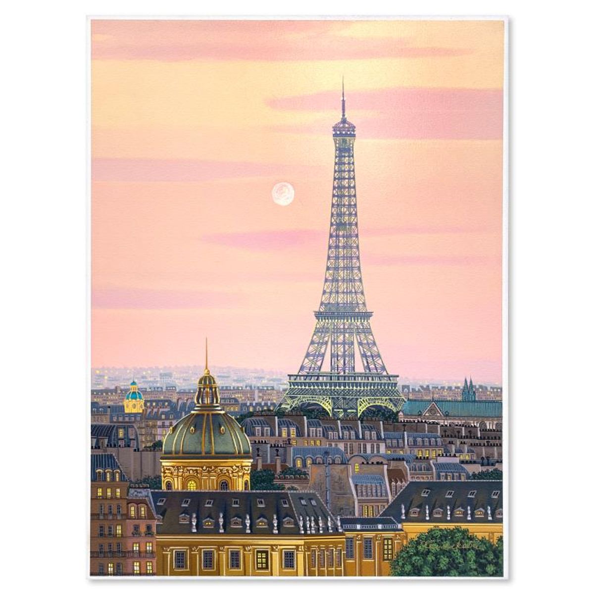 Liudmila Kondakova, "La Tour Eiffel (Toujours Paris)" Limited Edition Serigraph on Gesso Board, Numbered and Hand Signed with Letter of Authenticity