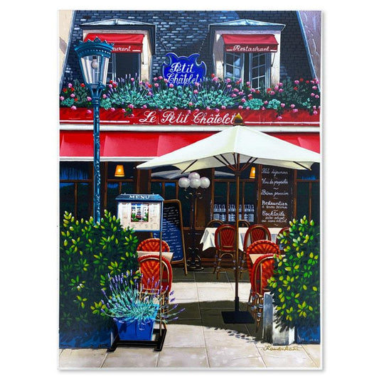 Liudmila Kondakova, "Le Petit Chatelet (I Remember Paris)" Limited Edition Serigraph on Gesso Board, Numbered and Hand Signed with Letter of Authenticity