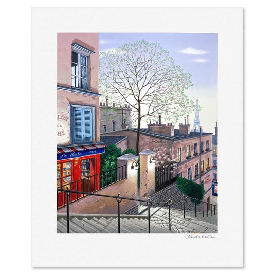 Liudmila Kondakova, "Le Poete (Parisian Memories)" Limited Edition Serigraph, Numbered and Hand Signed with Letter of Authenticity