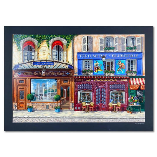 Liudmila Kondakova, "Les Rives de Notre Dame" Limited Edition Serigraph, Numbered and Hand Signed with Certificate of Authenticity