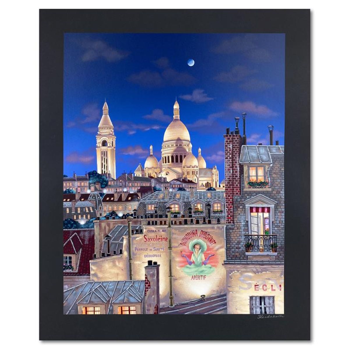 Liudmila Kondakova, "Paris Evening (Rooftops of Paris)" Limited Edition Serigraph, Numbered and Hand Signed with Letter of Authenticity